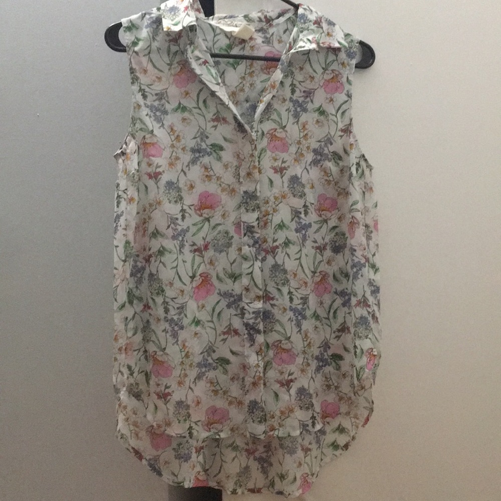 H&M sheer sleeveless blouse